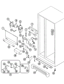 04 - Fresh Food Compartment parts for Admiral Refrigerator KG66U50 from AppliancePartsPros.com