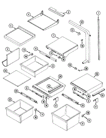 10 - Shelves & Accessories parts for Admiral Refrigerator KG66U51 from AppliancePartsPros.com