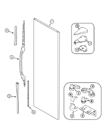 12 - Fresh Food Outer Door (Rev 17) parts for Admiral Refrigerator KG66U55 from AppliancePartsPros.com