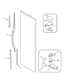 08 - Fresh Food Outer Door parts for Admiral Refrigerator KG66U920 from AppliancePartsPros.com