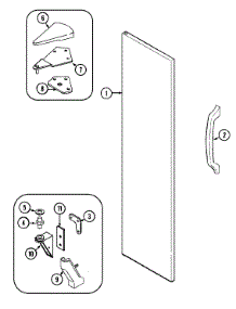 03 - Freezer Outer Door parts for Admiral Refrigerator KGU5700BS from AppliancePartsPros.com