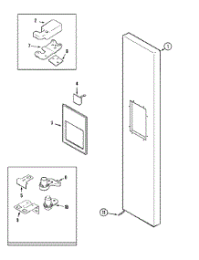 07 - Freezer Outer Door parts for Admiral Refrigerator KGU57990KD from AppliancePartsPros.com