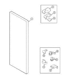 09 - Fresh Food Outer Door parts for Admiral Refrigerator KGU57990KD from AppliancePartsPros.com