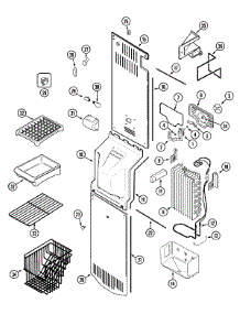 03 - Freezer Compartment parts for Admiral Refrigerator KGU5950BS from AppliancePartsPros.com