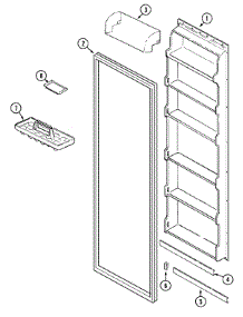 06 - Fresh Food Inner Door parts for Admiral Refrigerator KGU5950BS from AppliancePartsPros.com