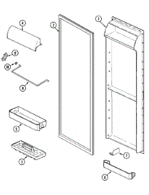 05 - Fresh Food Inner Door parts for Admiral Refrigerator KGU6650 from AppliancePartsPros.com