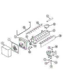 09 - Ice Maker parts for Admiral Refrigerator KGU6650 from AppliancePartsPros.com