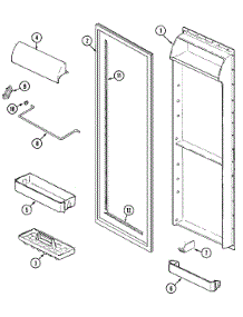 05 - Fresh Food Inner Door parts for Admiral Refrigerator KGU6651 from AppliancePartsPros.com