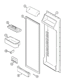 09 - Fresh Food Inner Door parts for Admiral Refrigerator KGU6655 from AppliancePartsPros.com