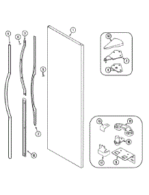10 - Fresh Food Outer Door parts for Admiral Refrigerator KGU6655 from AppliancePartsPros.com
