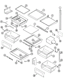 14 - Shelves & Accessories parts for Admiral Refrigerator KGU6655 from AppliancePartsPros.com