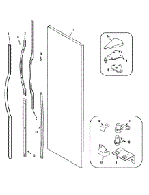 09 - Fresh Food Outer Door parts for Admiral Refrigerator KGU66920 from AppliancePartsPros.com