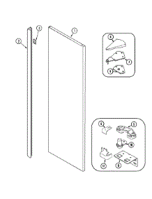 09 - Fresh Food Outer Door parts for Admiral Refrigerator KGU6695 from AppliancePartsPros.com