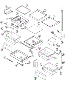 12 - Shelves & Accessories parts for Admiral Refrigerator KGU6695 from AppliancePartsPros.com