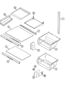 11 - Shelves & Accessories parts for Admiral Refrigerator KGU6940BS from AppliancePartsPros.com