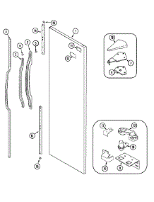 08 - Fresh Food Outer Door parts for Admiral Refrigerator KGU6945BS from AppliancePartsPros.com