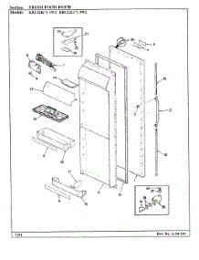 04 - Fresh Food Door parts for Admiral Refrigerator KRC22KA3W2 / AP37A from AppliancePartsPros.com