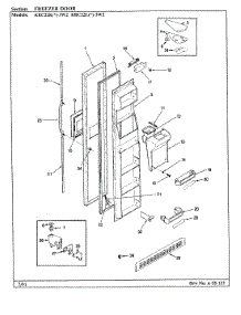 02 - Freezer Door parts for Admiral Refrigerator KRC22LA3W2 / BP37A from AppliancePartsPros.com