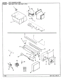 06 - Ice Maker & Bin parts for Admiral Refrigerator KRC22LA3W2 / BP37A from AppliancePartsPros.com