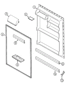 05 - Fresh Food Inner Door parts for Admiral Refrigerator KSU4700BS from AppliancePartsPros.com