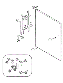 06 - Fresh Food Outer Door parts for Admiral Refrigerator KSU4700BS from AppliancePartsPros.com