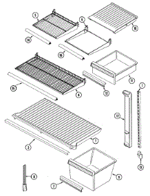 07 - Shelves & Accessories parts for Admiral Refrigerator KSU4700BS from AppliancePartsPros.com