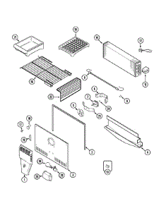 03 - Freezer Compartment parts for Admiral Refrigerator KSU5820NE from AppliancePartsPros.com