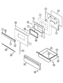03 - Door / Drawer (Xrx Ser Pre 10) parts for Norge Range L3521XRA from AppliancePartsPros.com