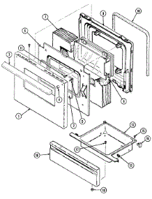 03 - Door / Drawer (L3527wrv) parts for Norge Range L3527WRV from AppliancePartsPros.com