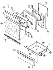 03 - Door / Drawer (L3527xrb) parts for Norge Range L3527XRB from AppliancePartsPros.com