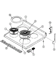 05 - Top Assembly parts for Norge Range L3581XUA from AppliancePartsPros.com