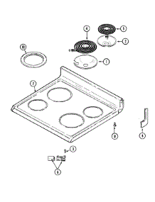 05 - Top Assembly parts for Norge Range L3832XRA from AppliancePartsPros.com
