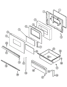 03 - Door / Drawer (Ser. Pre. 21) parts for Norge Range L3878VVV from AppliancePartsPros.com