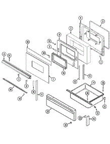03 - Door / Drawer parts for Norge Range L3878XRA from AppliancePartsPros.com