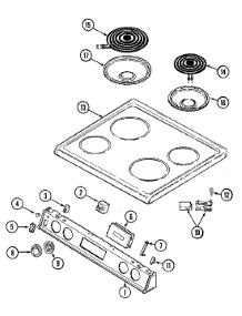 05 - Top Assembly parts for Norge Range L6892VYV from AppliancePartsPros.com