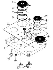 02 - Top Assembly parts for Norge Cooktop L8660PB from AppliancePartsPros.com