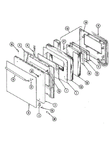 03 - Door parts for Norge Oven L9844XPB from AppliancePartsPros.com