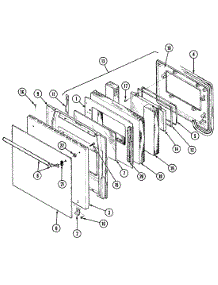 03 - Door parts for Norge Oven L9845XUB from AppliancePartsPros.com
