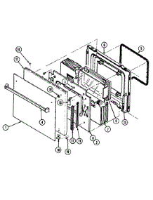 03 - Door parts for Norge Oven L9875XRB from AppliancePartsPros.com