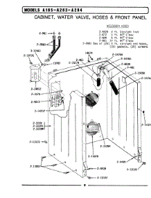 02 - Cabinet, Water Valve, Hoses & Frnt Panel parts for Maytag Washer LA105 from AppliancePartsPros.com
