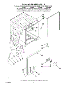 07 - Tub And Frame Parts parts for Maytag Dishwasher MDB5601AWS2 from AppliancePartsPros.com
