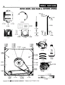 09 - Motor Mount, Base Frame & Centering Sprs parts for Maytag Washer LA608S from AppliancePartsPros.com