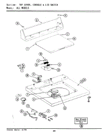 06 - Top Cover, Console & Lid Switch parts for Maytag Washer LA7400 from AppliancePartsPros.com