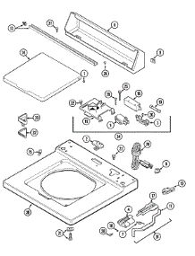 05 - Top parts for Admiral Washer LAT5004BGW from AppliancePartsPros.com