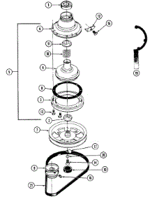 03 - Clutch, Brake & Belts parts for Admiral Washer LAT9704AGE from AppliancePartsPros.com