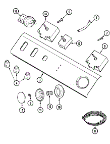 04 - Control Panel parts for Maytag Washer LAW2400AAE from AppliancePartsPros.com