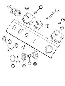 04 - Control Panel parts for Maytag Washer LAW2401AAE from AppliancePartsPros.com