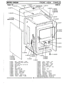 03 - Front View - Panels parts for Maytag Range LCNE200 from AppliancePartsPros.com