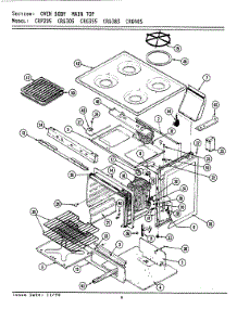 05 - Oven Body / Main Top parts for Maytag Range LCRG383 from AppliancePartsPros.com