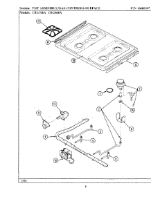 10 - Top Assembly (Xcrg760a Xcrg860a) parts for Maytag Range LCRG860 from AppliancePartsPros.com